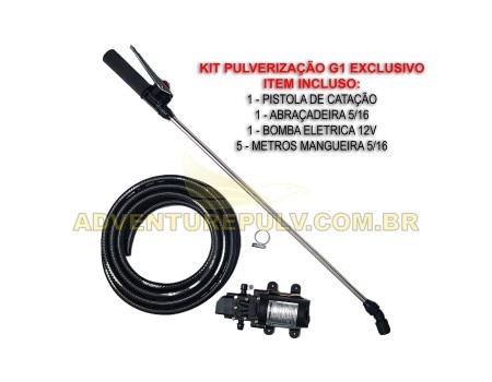 Kit de Pulverização Bomba Elétrica G1 com 1 Pistola