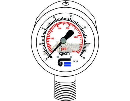 75 - MANÔMETRO PRESSÃO 100 BAR S 22 (33-34240)				